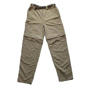 K-Way Technical Design Tactical Pants Mens 31 Convertible Belted Nylon Khaki NEW
